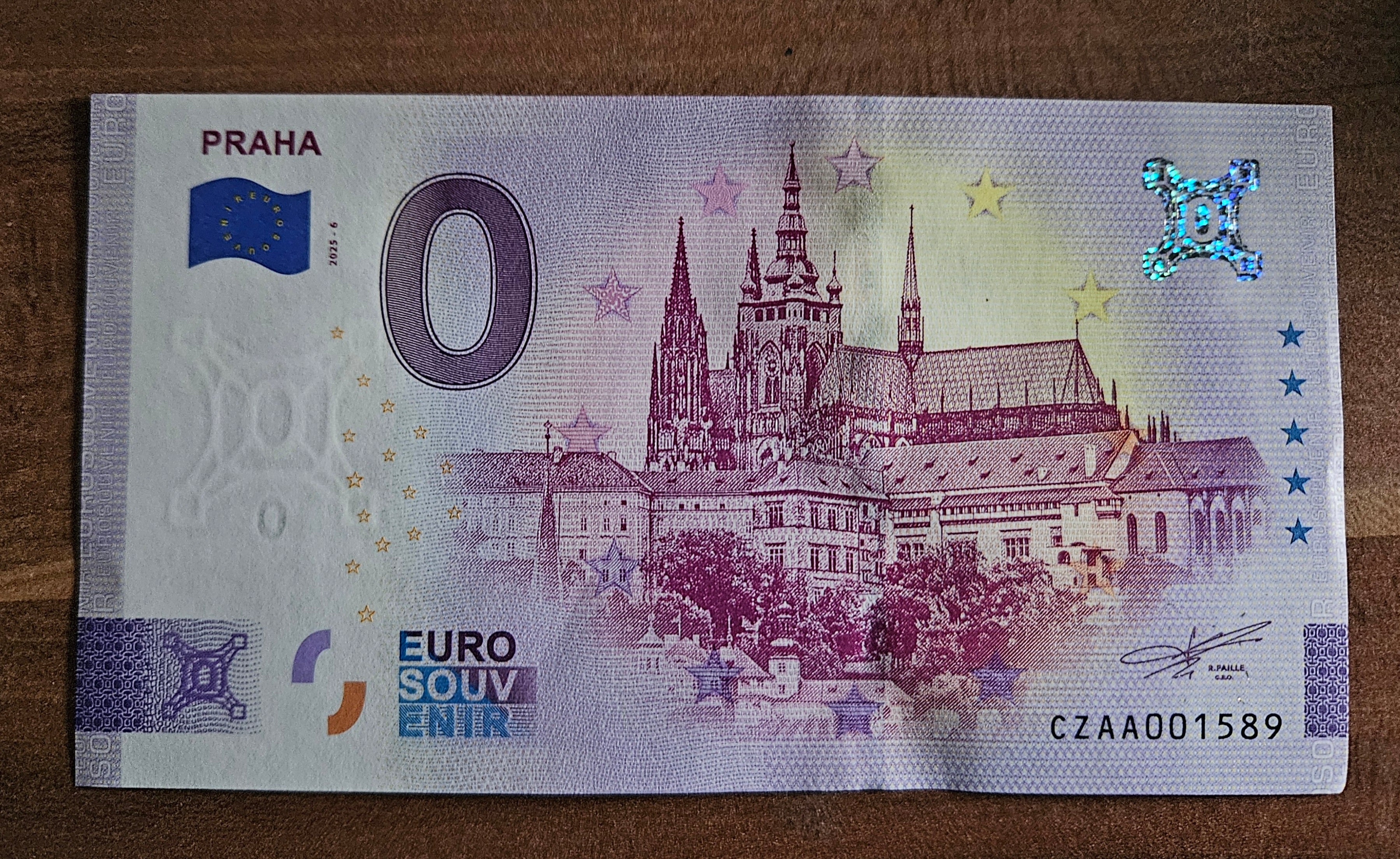 0 Euro Schein Praha CZAA 2025-6