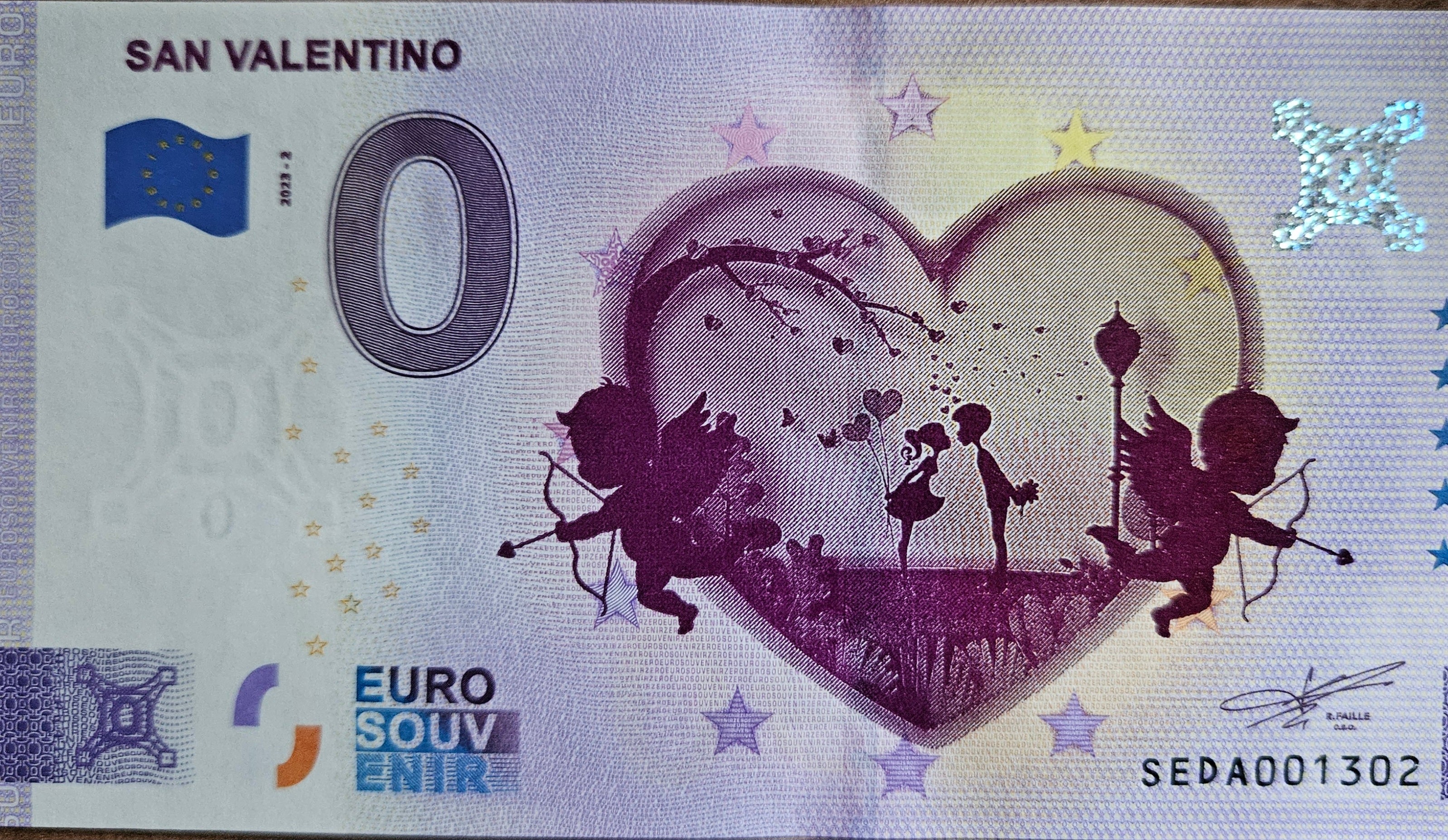 0 Euro Schein San Valentino SEDA 2023-2
