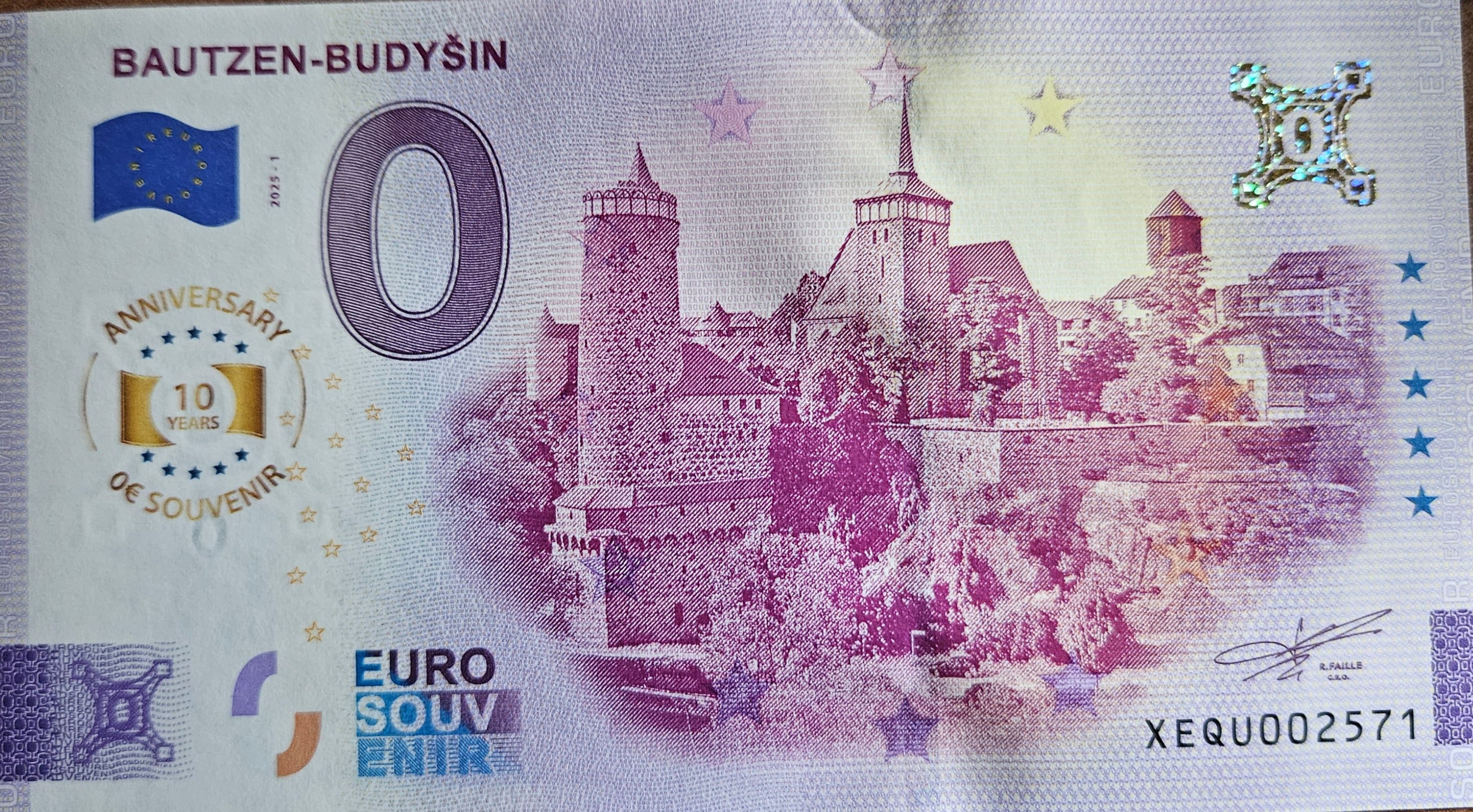 0 Euro Schein Bautzen - Budysin XEQU 2025-1