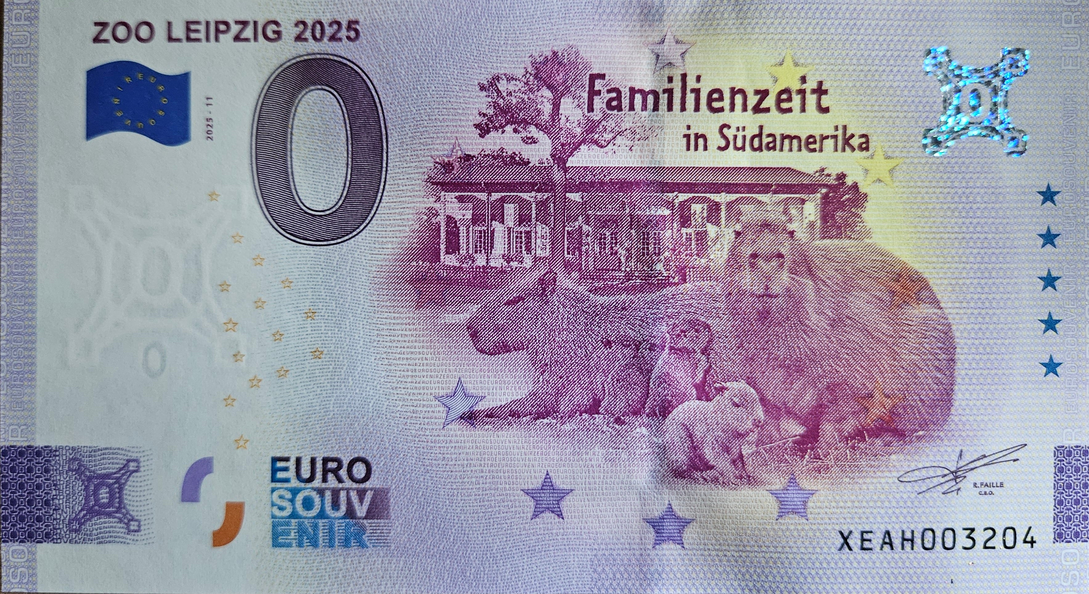 0 Euro Schein Zoo Leipzig XEAH 2025-11