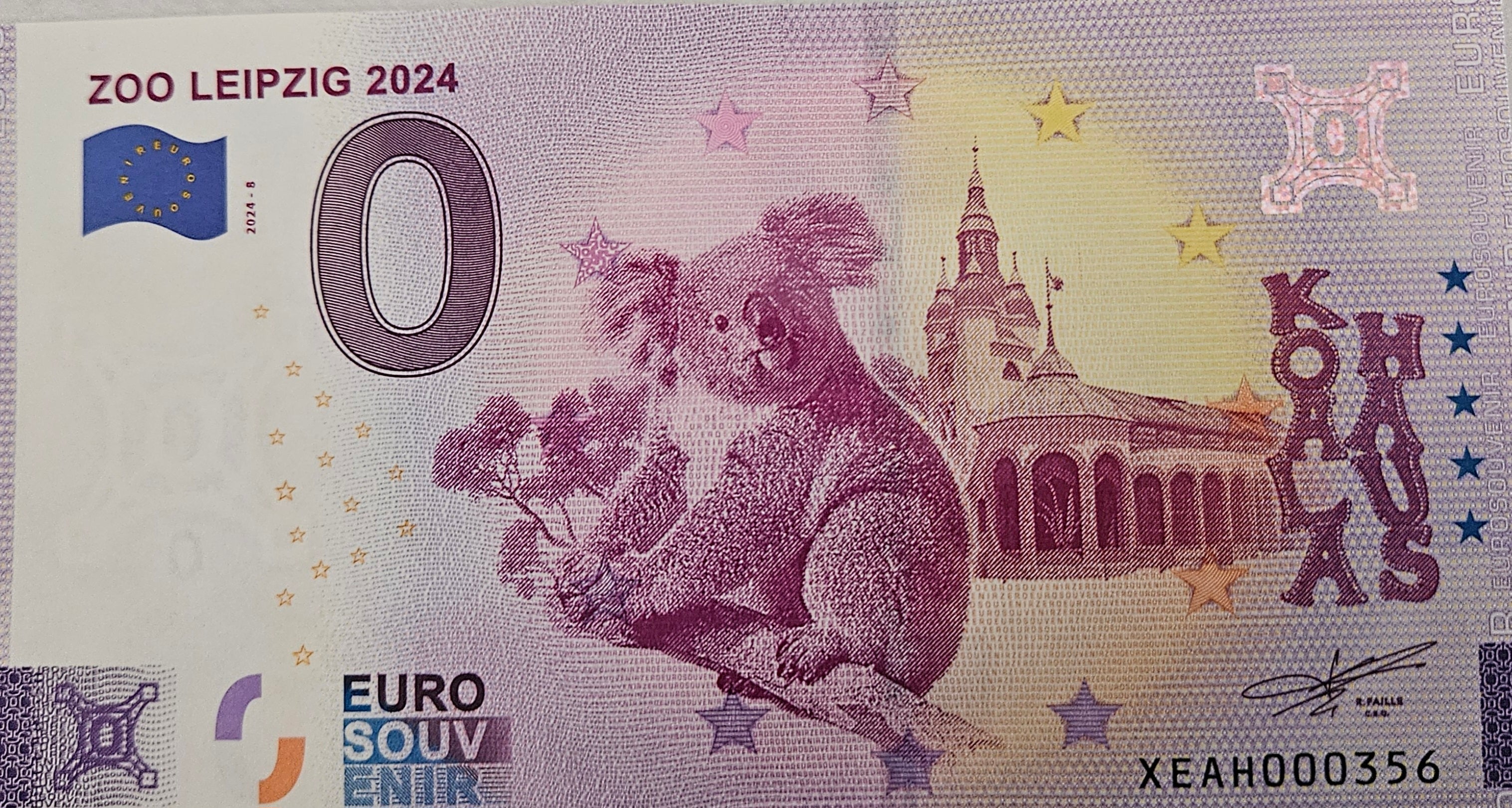 0 Euro Schein Zoo Leipzig XEAH 2024-8