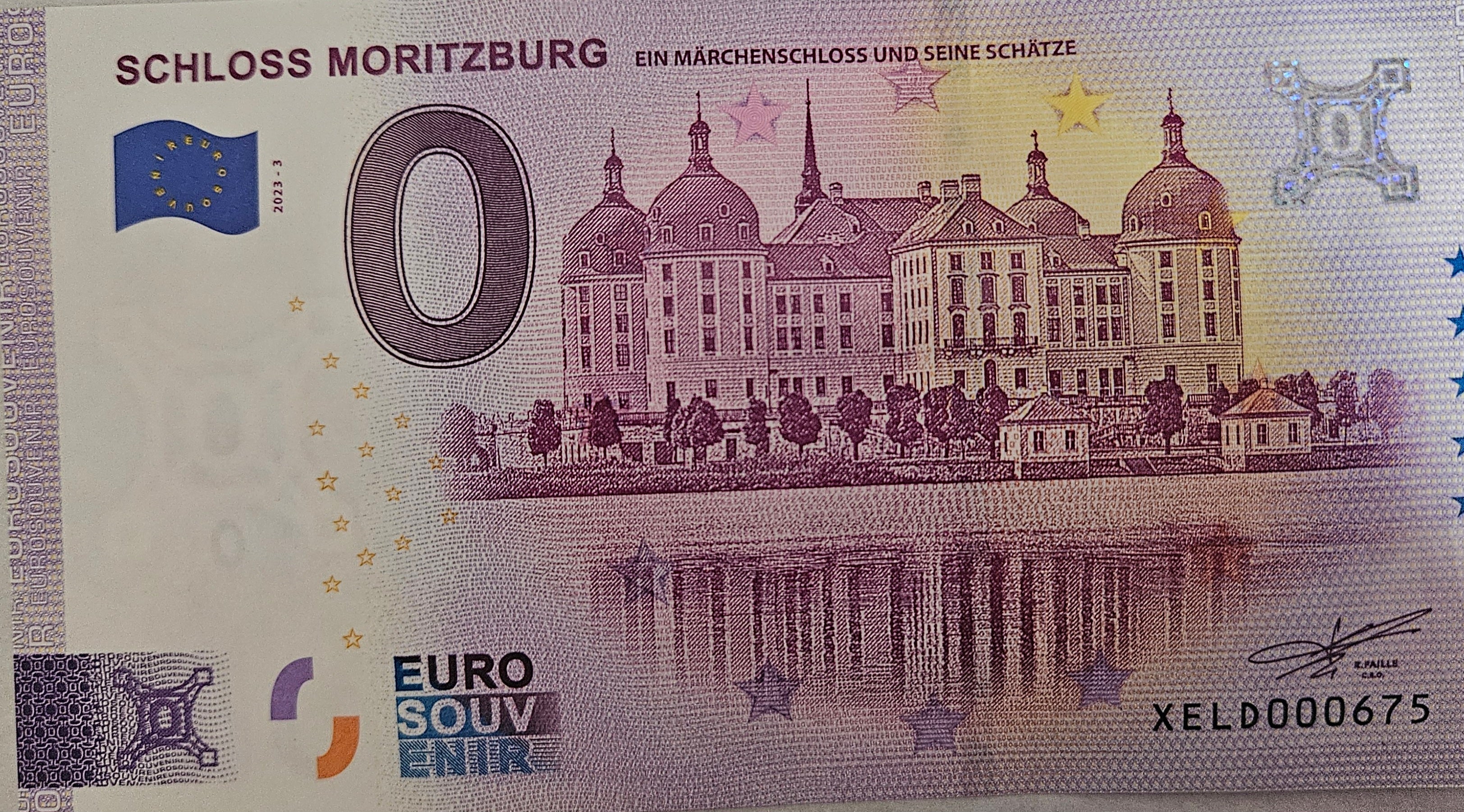 0 Euro Schein Schloss Moritzburg Ein Märchenschloss und seine Schätze XELD 2023-3