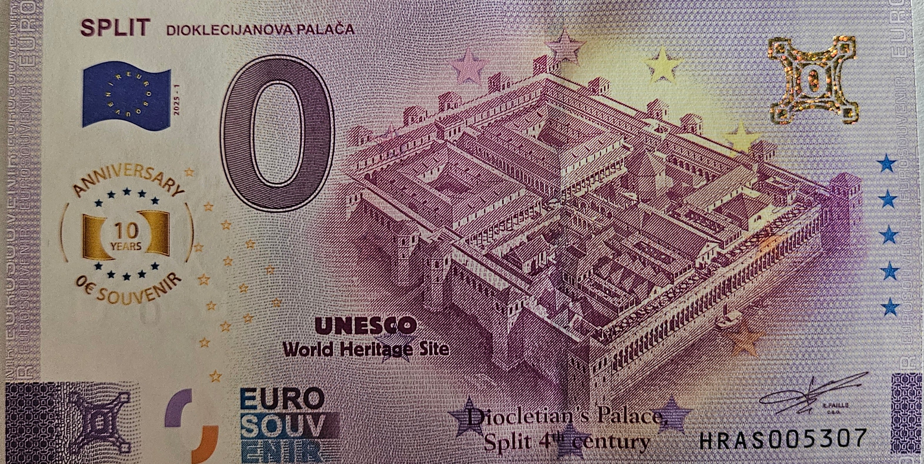 0 Euro Schein Split HRAS 2025-1 Anniversary