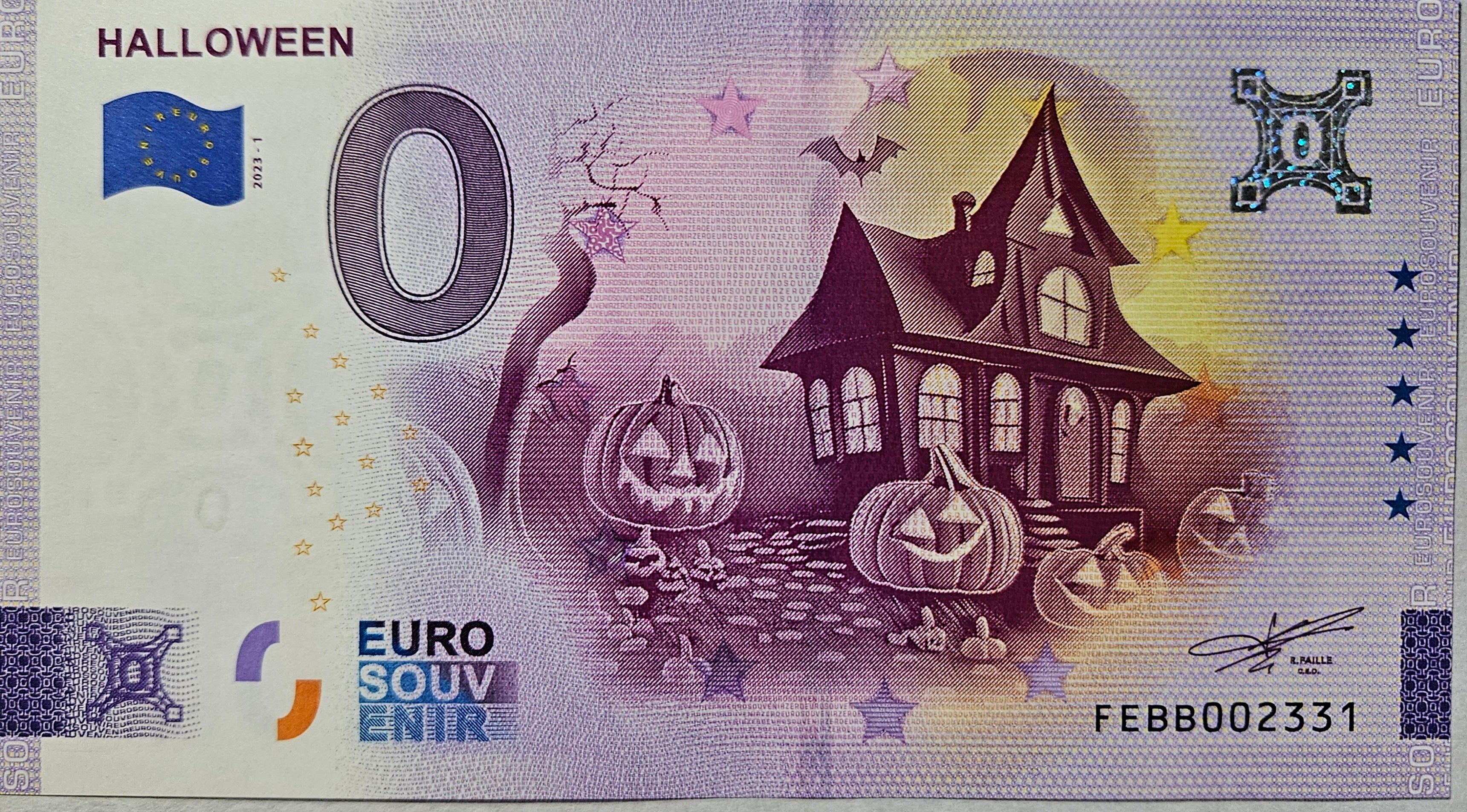 0 Euro Schein Halloween FEBB 2023-1