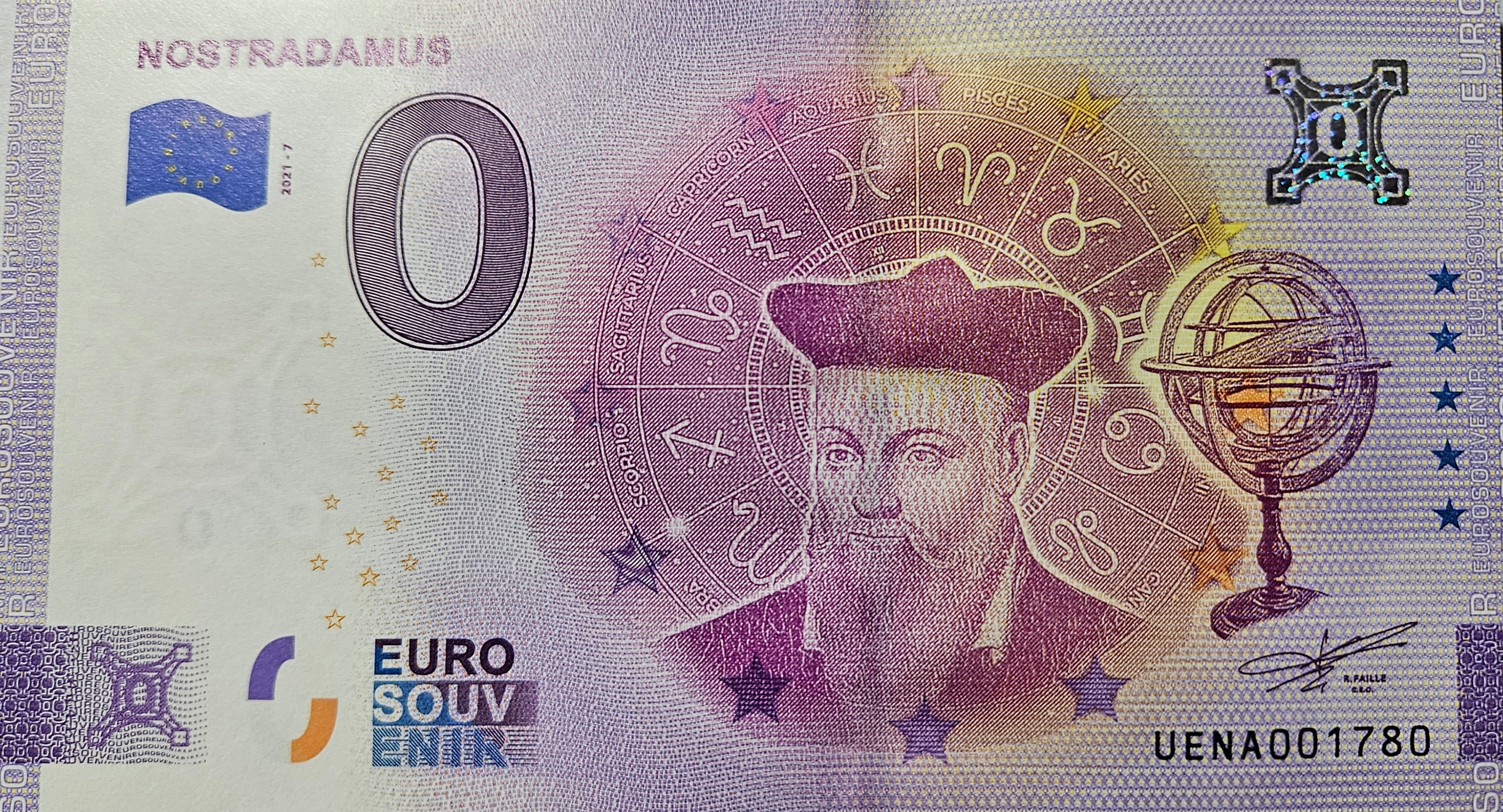 0 Euro Schein Nostradamus UENA 2021-7