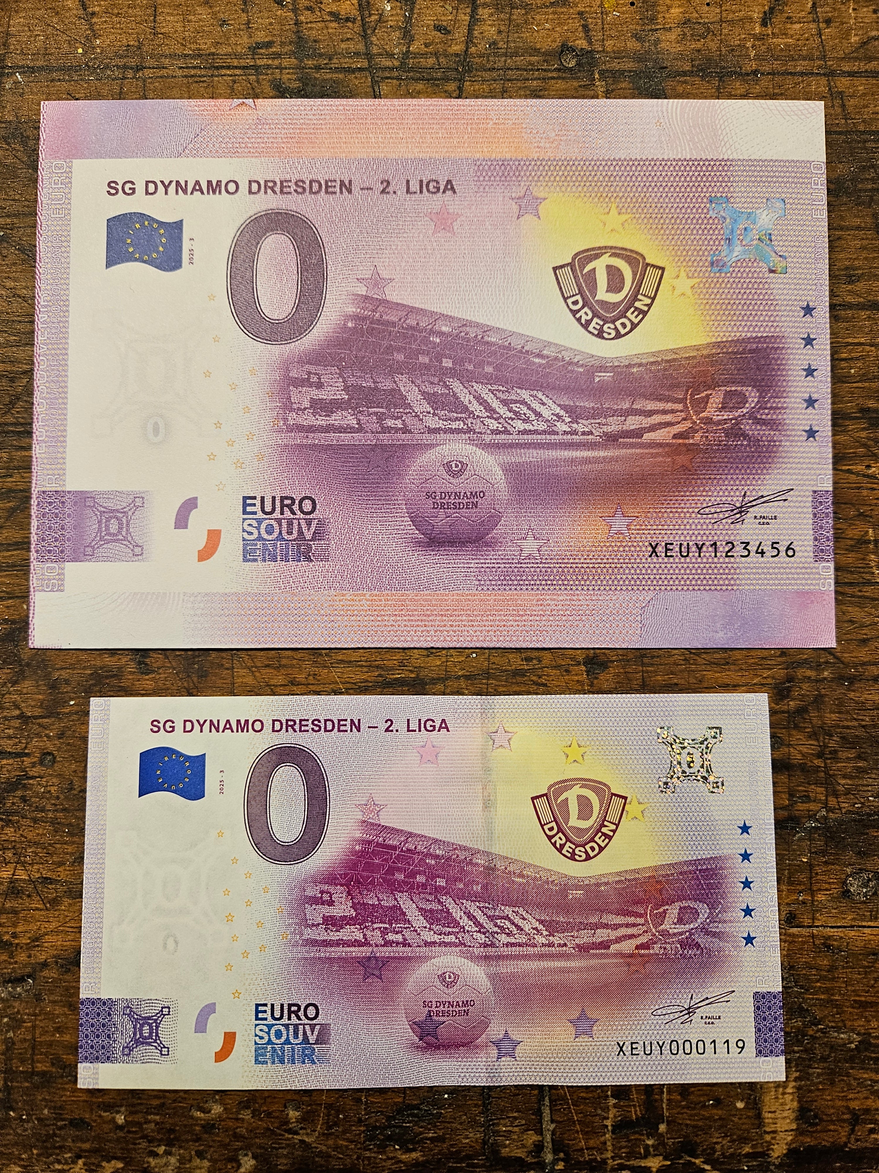 0 Euro Schein SG Dynamo Dresden - 2.Liga XEUY 2025-3