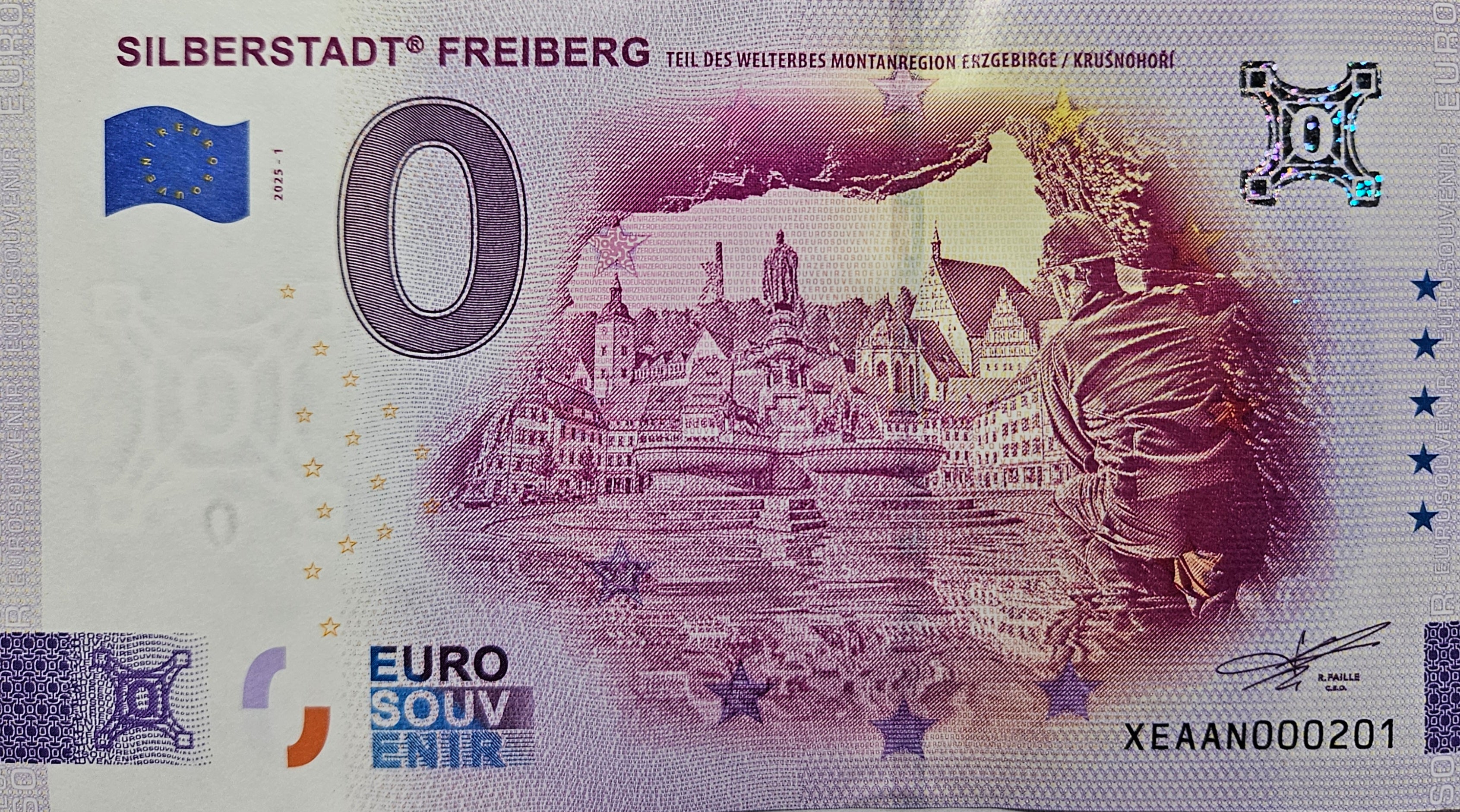 0 Euro Schein Silberstadt Freiberg XEAAN 2025-1