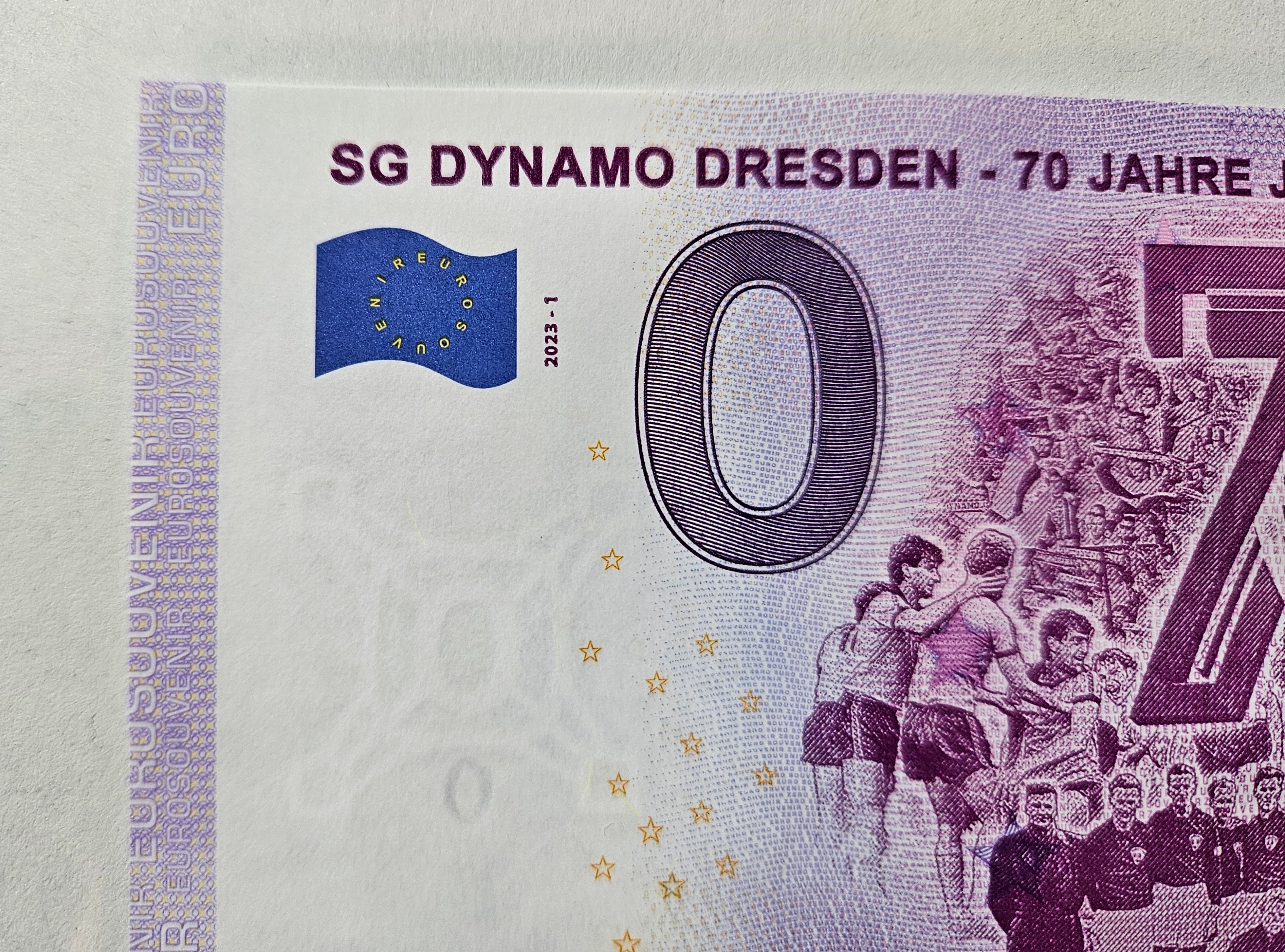 0 Euro Schein Dynamo Dresden - 70 Jahre Jubiläum XEUY 2023-1