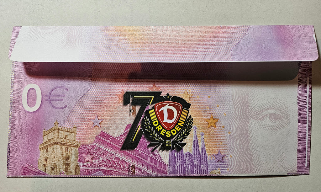 0 Euro Schein Dynamo Dresden - 70 Jahre Jubiläum XEUY 2023-1