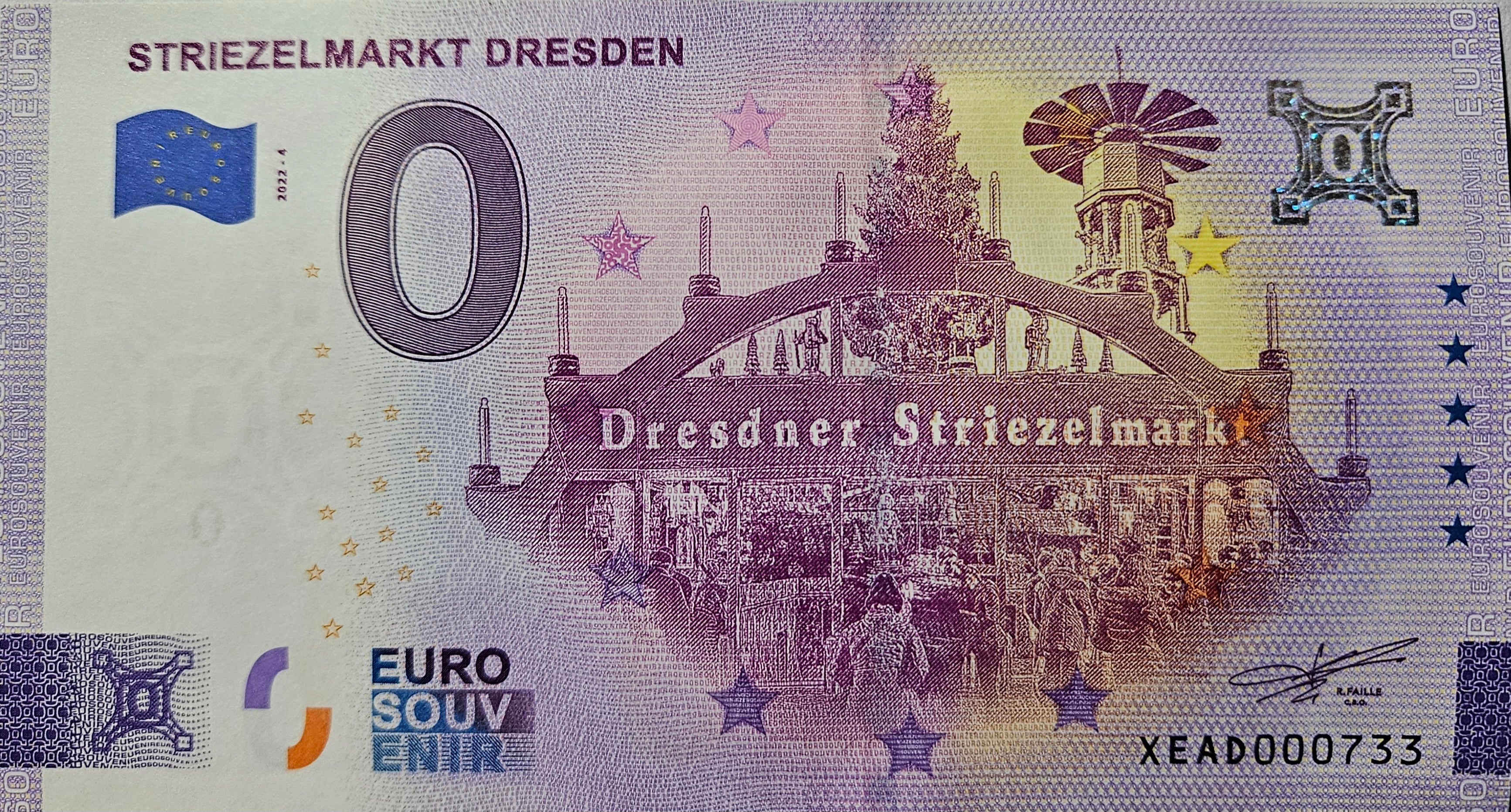 0 Euro Schein Striezelmarkt Dresden XEAD 2022-4