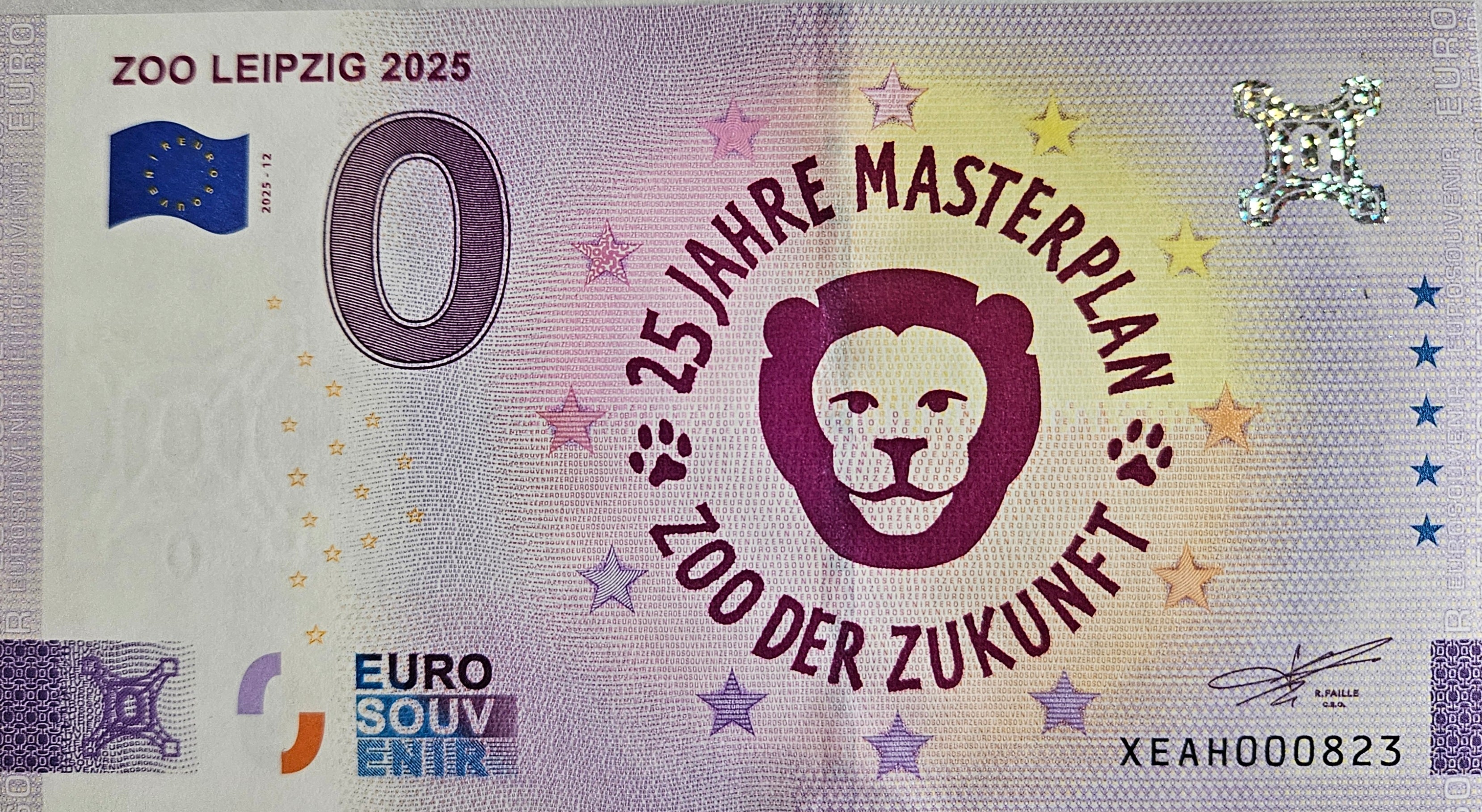 0 Euro Schein Zoo Leipzig 2025 XEAH 2025-12 Masterplan