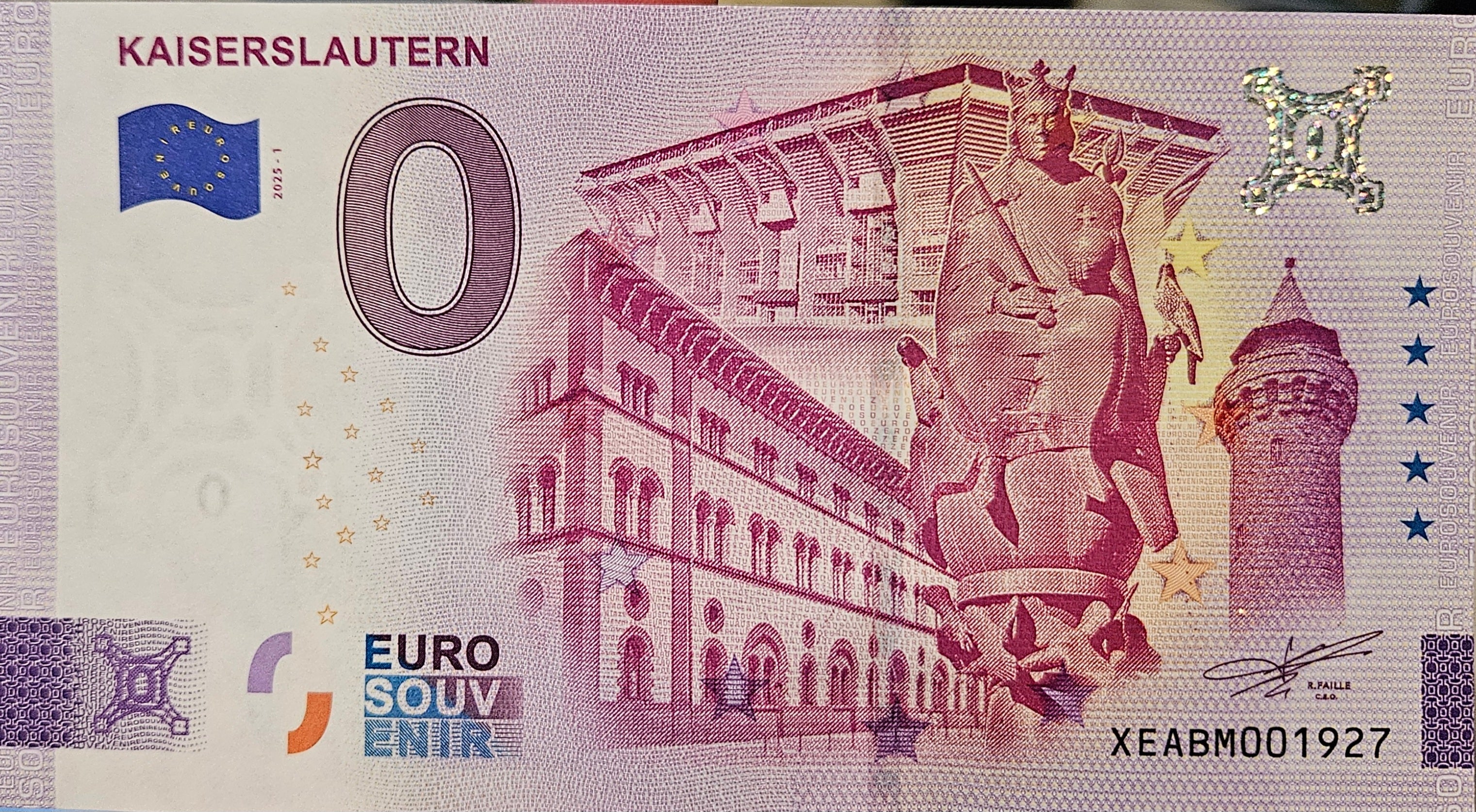 0 Euro Schein Kaiserslautern XEABM 2025-1