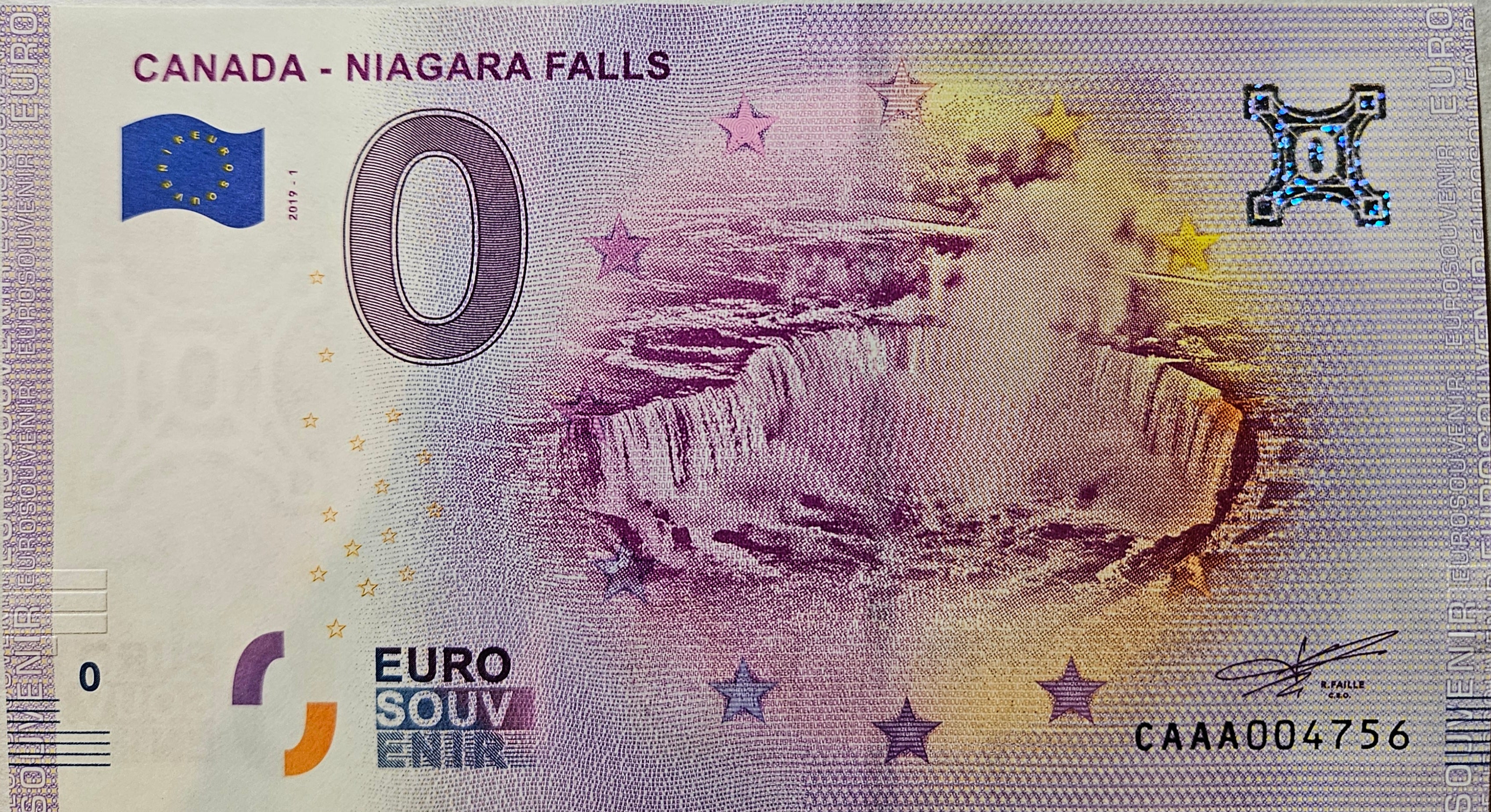 0 Euro Schein Canada - Niagara Falls CAAA 2019-1
