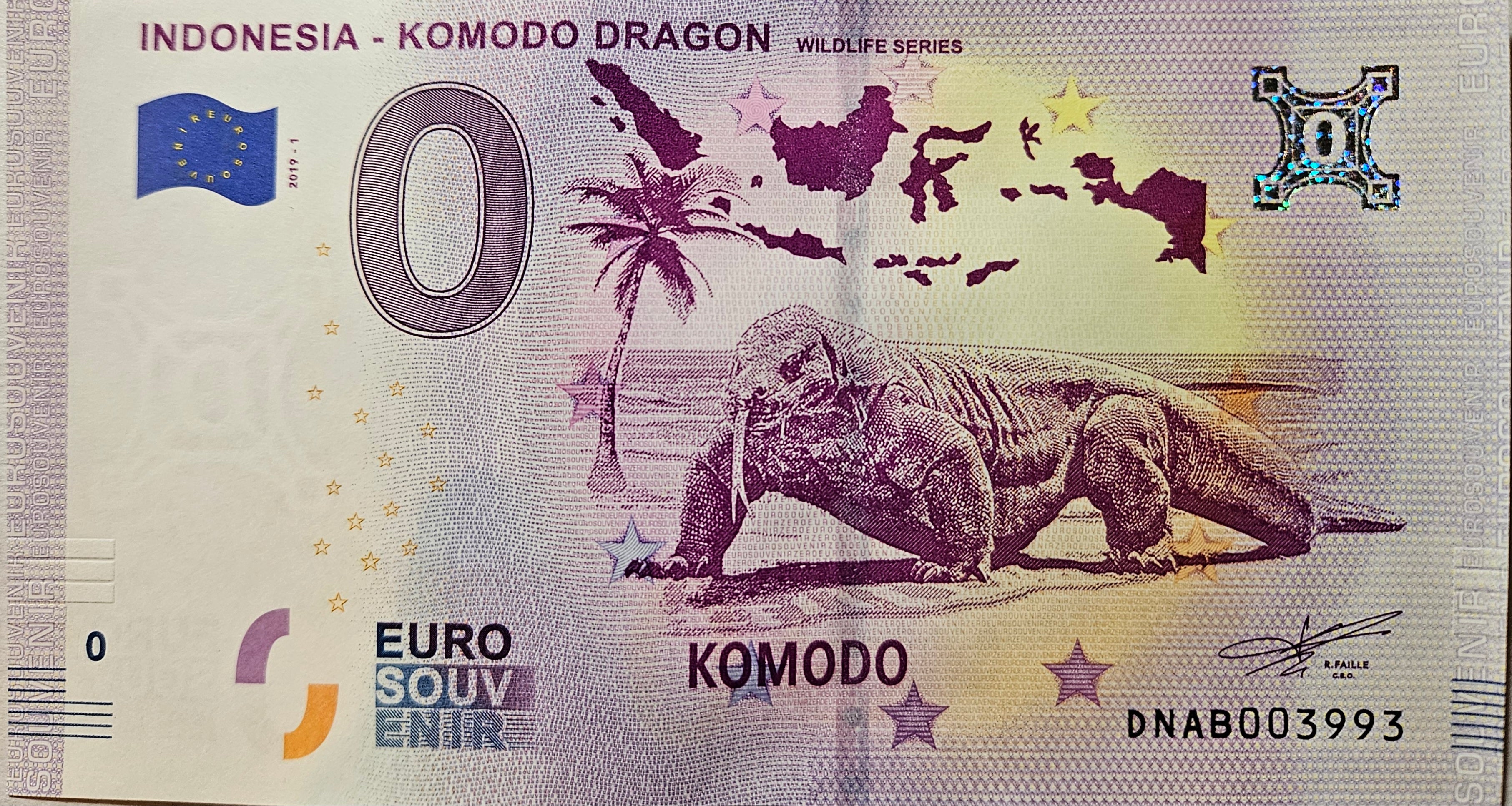 0 Euro Schein Komodo Dragon DNAB 2019-1
