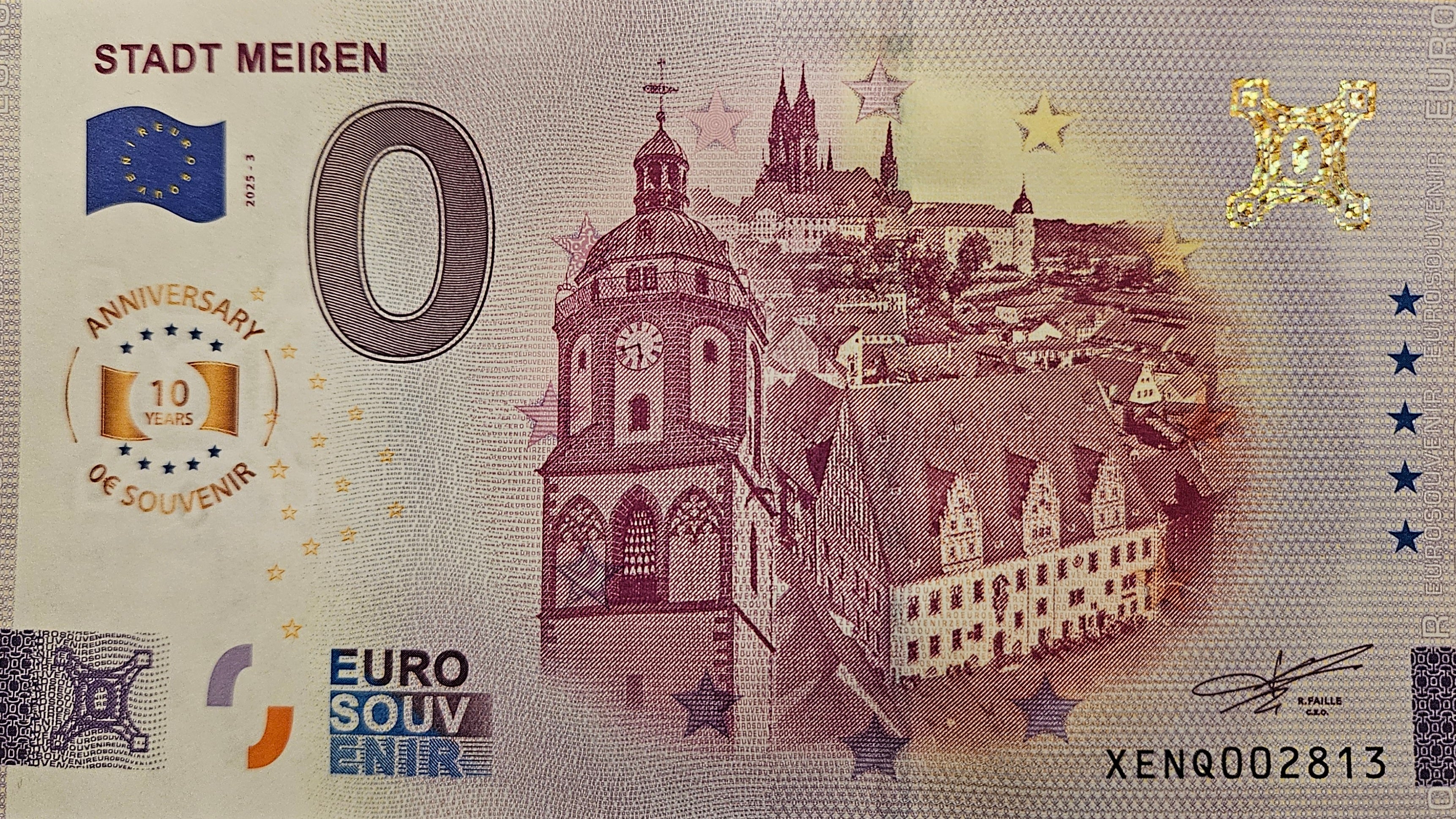 0 Euro Schein Stadt Meißen XENQ 2025-3 Anniversary