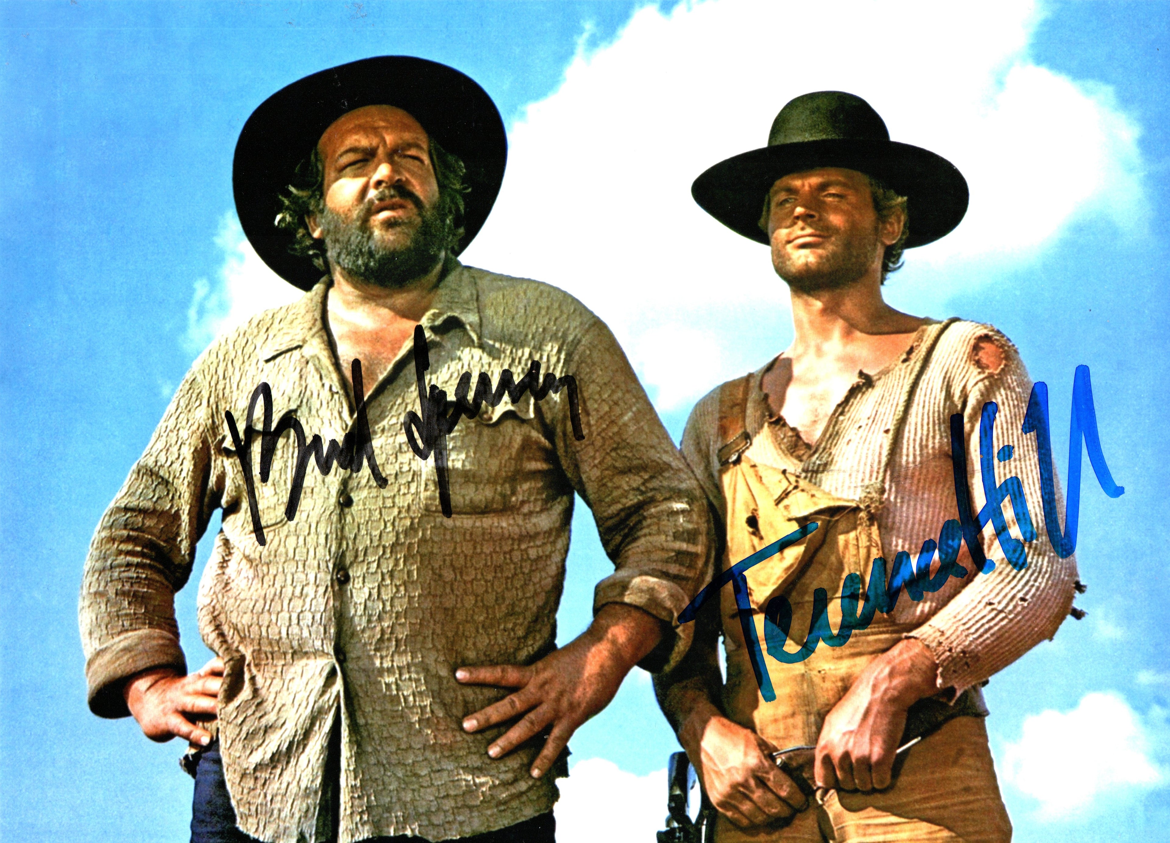 Bud Spencer und Terence Hill Autogramm 20x28 cm